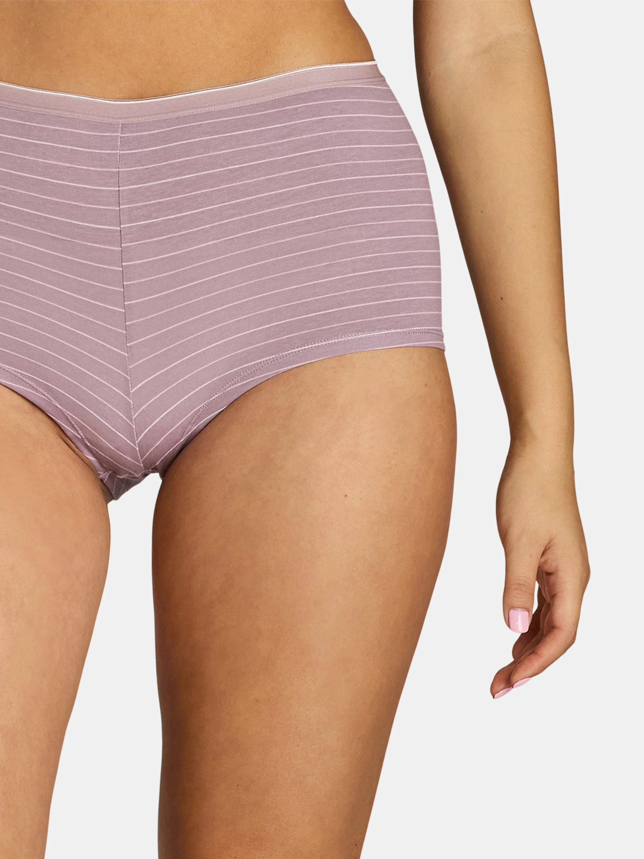Joyspun Women's Cotton Boyshort Panties, 6-Pack, Sizes S-3XL