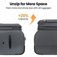 thumbnail image 3 of New York Xpress Softside Expandable Luggage with Spinner Wheels and TSA Lock, 30 inch Checked-Large Rolling Suitcase,Gray - XJ1901, 3 of 12
