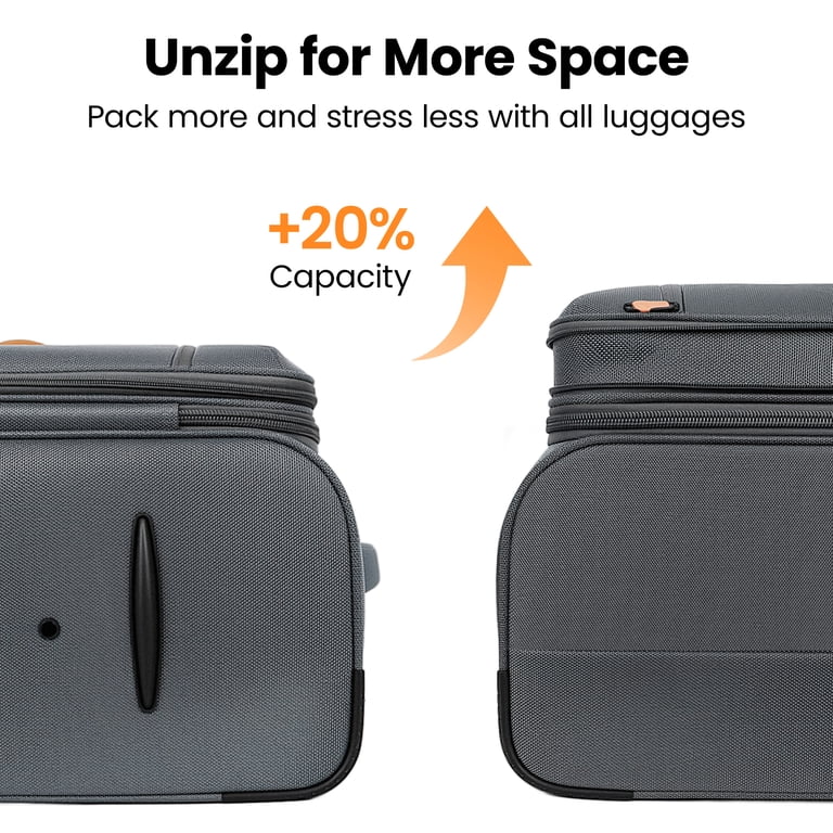 New York Xpress 3 Piece Softside Luggage Set,Lightweight