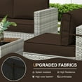 thumbnail image 6 of XXLYY Outdoor Replacement Cushions for Patio Furniture, 14 Piece Patio Sectional Cushions, 4" Water-Resistant Replacement Sofa Cushions Fits 6-seat Rattan Conversation Set, 6 of 7