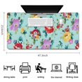 thumbnail image 5 of Long Mouse Pads for Desk,Pioneer Flower Floral Print Pattern Desk Mats on Top Of Desks, Desk Mouse Pad Extra Large with 3mm Non-Slip Base and Stitched Edge for Gaming,Office,Work,Home 47.3"x23.6", 5 of 6