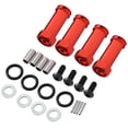 thumbnail image 2 of 8X 12mm Aluminium Roue Hexagonale Adaptateurs Long 29mm Extension RC Pièces de Conversion de Voiture pour 1/12 12428 12423 Rouge, 2 of 7