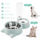 thumbnail image 5 of Bebedero y comedero automático para mascotas en forma de gato, diseño 2 en 1, 500ml, color gris, ideal para gatos y perros pequeños., 5 of 7