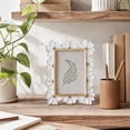 thumbnail image 5 of MMJ Picture Frames Daisy Carved Resin Photo Frame 4x6in Gold Trim Vintage Home Decor for Bedroom, 5 of 7