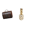 thumbnail image 1 of Organizador de joyas de madera, caja de almacenamiento de resina con estatua decorativa dorada, . Ideal para mujeres, hombres y niñas., 1 of 8