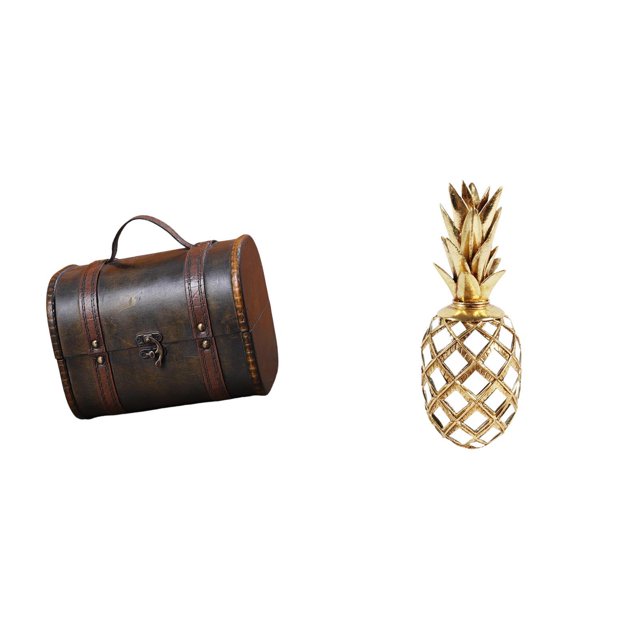 Organizador de joyas de madera, caja de almacenamiento de resina con estatua decorativa dorada, . Ideal para mujeres, hombres y niñas.