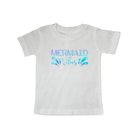 

Inktastic Mermaid Vibes Text in Blues Gift Baby Boy or Baby Girl T-Shirt
