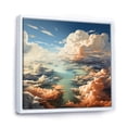 thumbnail image 2 of Designart "Artful Sky View of Clouds III" Landscapes Framed Wall Art - Beige Clouds Entryway Framed Wall Art, 2 of 6