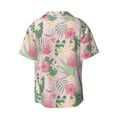 thumbnail image 6 of Lsque Tropical Pitaya print Men's Cuban Collar Short Sleeve Shirt Summer Beachwear Casual Button Down Fashionable Vacation Leisure Shirt-Medium, 6 of 7