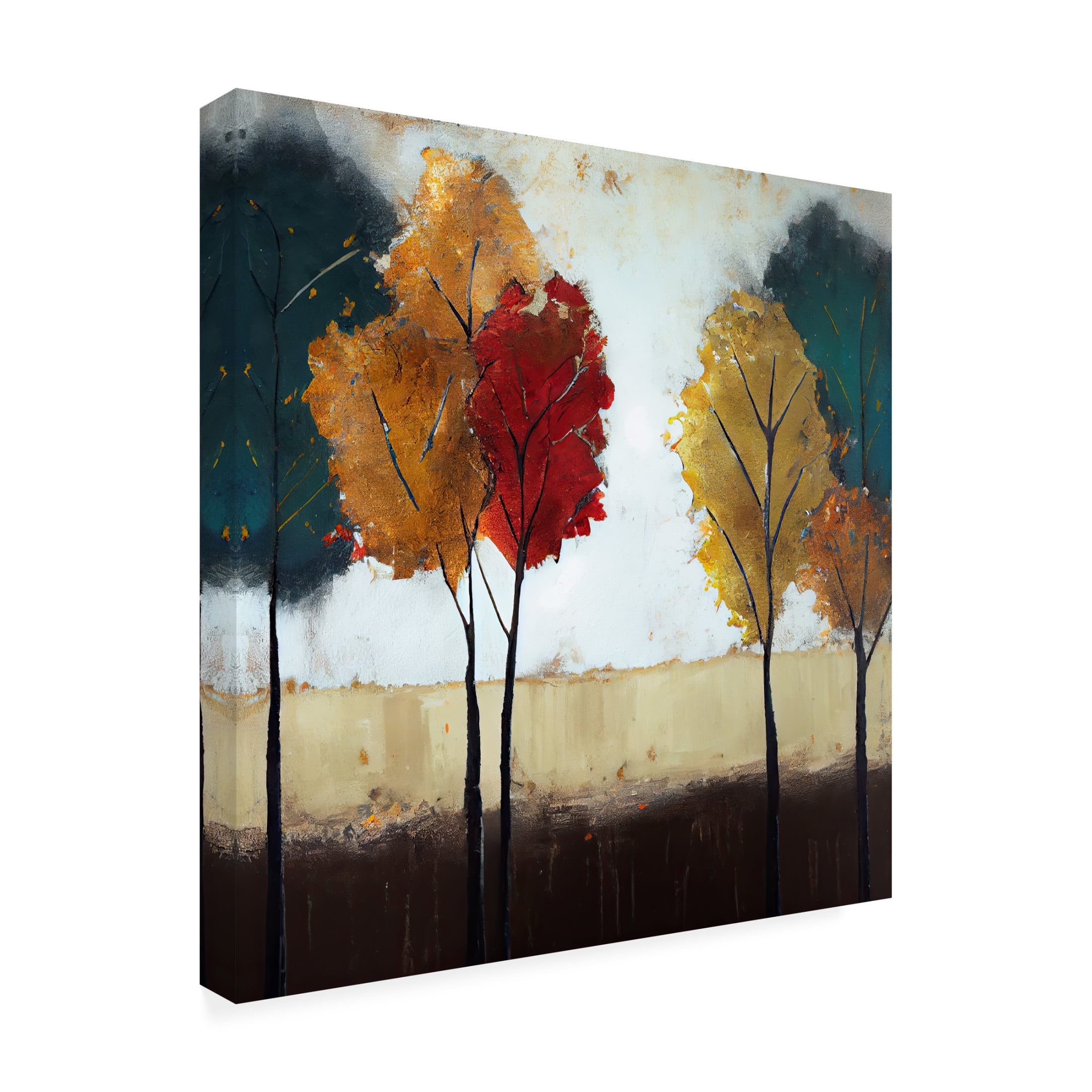 Canvas Wall Art - Sasha 'Manchester Autumn I' Wall Art for Living Room, Bedroom, or Office Décor by Trademark Fine Art - 18 x 18 Inches