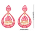thumbnail image 2 of Efulgenz Indian Jewelry Bollywood Antique Faux Pearl Beads Drop Floral Drop Dangle Earrings Set, 2 of 4