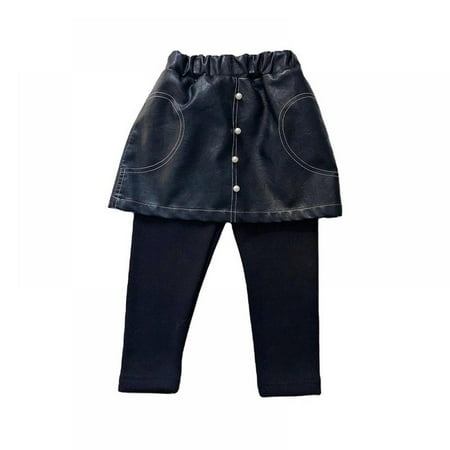 

Girls Legging Skirt-pants Kids Faux Leather Shorts Pants Girl Cake Skirt Pants Casual Girl Leggings Children s Girls Skirt Pant