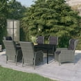 thumbnail image 1 of vidaXL 7 Piece Garden Dining Set Light Grey, 1 of 4