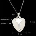 thumbnail image 4 of Del Corazón De Acero Inoxidable Colres Colgante De Corazón De Bloqueo De Para s Mujeres Salvador Amor Collares corazón, 4 of 9
