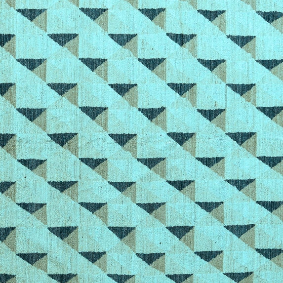 Ahgly Company Indoor Square Solid Light Blue Modern Area Rugs, 5' Square