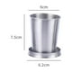 thumbnail image 3 of Vaso Telescpico De Acero Inoxidable, 237 Ml, Duradero, a Prueba De Fugas, Para Senderismo Al Aire Libre, Uso Diario En La Oficina, 1 Unidad, Plateado, Ukhbmc, 3 of 9