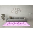 thumbnail image 3 of Ahgly Company Indoor Round Solid Pink Modern Area Rugs, 5' Round, 3 of 4