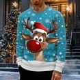 thumbnail image 2 of gcong Santa Christmas Sweaters for Men 2025 Funny Christmas Sweatshirts Crewneck 3D Printed Xmas Holiday Pullover Shirts for Couple, 2 of 5