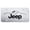 Brushed Chrome, variant on Jeep Mountain Laser Etched Logo License Plate (Rugged Black)