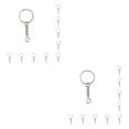 thumbnail image 2 of sweethay Llaveros Hebilla a granel Guardianes largos y redondos Accesorios para hacer anillo plano Type2 NO2 sweethay CBP433179, 2 of 6