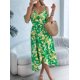thumbnail image 5 of Vestido Bohemio de Verano 2025 para Mujer, con Hombros Descubiertos, Tirantes y Escote en V, Informal, y Fluido, con Abertura en el Muslo. Verde XL, 5 of 10