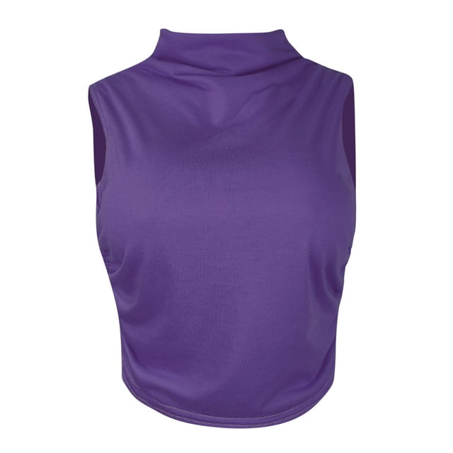 Birdeem Mode Femmes Sans Manches T-Shirt Uni Blouse Chemises Gilet Court Ajusté Hauts