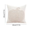 thumbnail image 2 of YAWUBT Halloween Tufted Embroidery Jack-O'-Lantern Throw Pillow, 18x18 Inch Decorative Accent Pillow, Farmhouse Halloween Pumpkin Cushion, Home Decor, 2 of 6