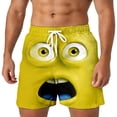 thumbnail image 3 of ibiyuan Men Swim Shorts Funny Expression Graphic Funny Water Beach Travel Cruise Shorts Elastic Waist Mens Bathing Suits Built-In Swim Underwear, 3 of 5