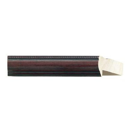 Shadow Box Picture Frame Moulding (Wood) - Traditional Mahogany Finish - 1" width - 2 1/2" rabbet depth
