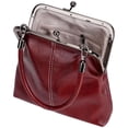 thumbnail image 2 of BadPiggies Retro PU Leather Handbags for Women, Kiss Lock Crossbody Tote Bag Stylish Shoulder Purses - Red, 2 of 9