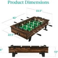 thumbnail image 7 of YSNW 40in Tabletop Foosball Table, Compact Mini Arcade Table Hand Soccer for Kids and Adults, Home, Game Room w/ 2 Balls（Dark Wood 40"）, 7 of 7