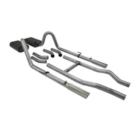 Quicksilver Exhaust System - Flowmaster 817174 Header-back Exhaust System Fits 1955-1957 Chevrolet with V8