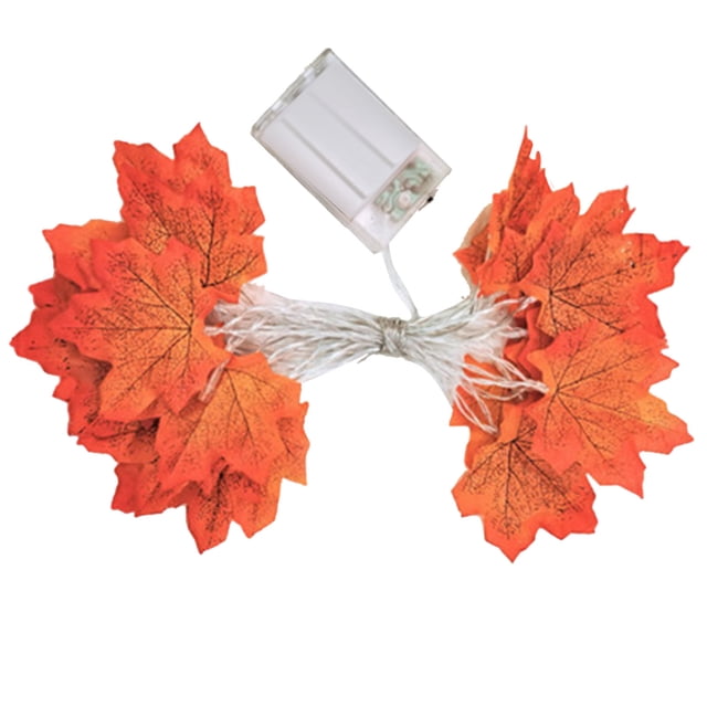 400M 40LED Lighted Fall Autumn Maple Leaves Garland Party Bedroom Decoration
