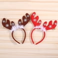 thumbnail image 1 of RV De adornos navideños, suministros para fiestas y festivales, copo de nieve rojo, aro para el pelo, campana de plumas caqui, hebilla de cabeza de cuerno de ciervo, 1 of 5
