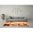 thumbnail image 3 of Ahgly Company Indoor Square Abstract Orange Modern Area Rugs, 3' Square, 3 of 4