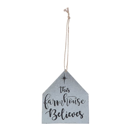 This Farmhouse Believes Ornament - Home Decor - 12 Pieces