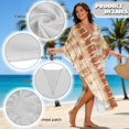 thumbnail image 7 of DISNIMO Tie Dye Print Kaftan Dress for Women Plus Size V Neck Swimsuit Cover up Casual Loose Bathing Suit Cover Batwing Sleeve Caftan Dresses Soft Loungewear, 7 of 7