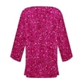 thumbnail image 4 of Nrmvnmi Open Front Cardigans for Women 2024 Retro Print 3/4 Sleeve Cardigans Lightweight Blouse Tops Coat Casual Duster Jackets Hot Pink, 4 of 5