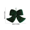 thumbnail image 3 of yulier Green Christmas Bow Ornaments, Large Velvet Bows, Christmas Tree Xmas Wreath Decorations, Xmas Holiday Party Supplies, 14.96"x11", 3 of 6