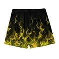 thumbnail image 5 of ZCFZJW Men's Swim Trunks Quick Dry 3D Flame Pattern Printed Beach Board Shorts with Pockets Lightweight Drawstring Elastic Waist Bathing Suits Yellow XXXL, 5 of 9