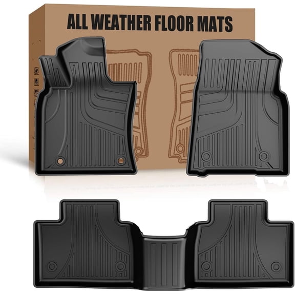 IKABEVEM Car Floor Mats for Toyota Camry 2018-2024 All Weather TPE Rubber Floor Liners Protection Black