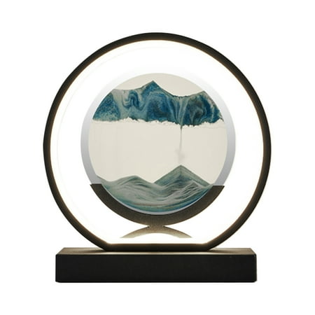 

Clearance!lulshou Table Lamp Flowing Sand Painting 3D Hourglass Moving Sand Desk Lamp Ainting Quicksand Home Desktop Decoration Lighting 3-Color Light 50ml