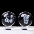 thumbnail image 4 of Adornos Bola de cristal de Navidad Bola de grabado de Papá Noel Decoración de mesa de Navidad Bola de cristal Adornos navideños transparentes, 4 of 5