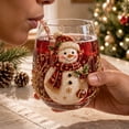 thumbnail image 5 of Christmas Stemless Wine Glasses, Embossed Holiday Tumbler Cups for Party, Festive Table Decor, 5 of 5