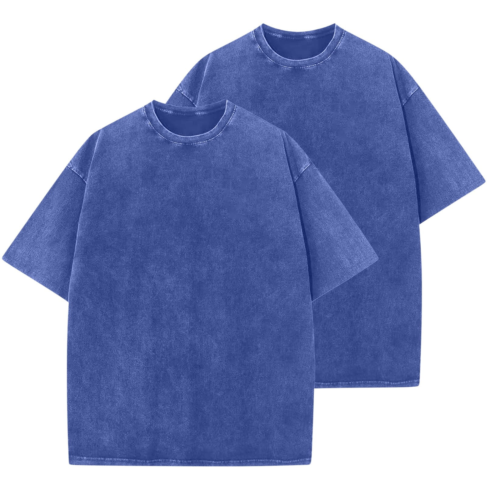 Awdenio T Shirts for Man 2 Pack Oversized Vintage Tshirt Wash