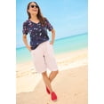 thumbnail image 5 of Woman Within Plus Size 7-Day Straight-Leg Elastic-Waist Stretchy Knit Short, 5 of 6