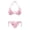 Pink Cow Print Pattern, variant on HELLHERO Vibrant Floral Butterfly Print Two Piece Bikini Set Sexy Backless Swimwear for Women Quick Dry Adjustable Halter Beach