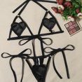 thumbnail image 3 of Conjunto de lencería Conjunto de ropa de dormir sin espalda, lencería tentación, ropa de dormir íntima, cuello colgante Ygjytge Negro T S para Mujer, 3 of 7