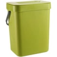 thumbnail image 1 of shiyou-3L Portable Kitchen Compost Bin with Lid, Wall Mounted Design, Easy Storage, No More Mess, PP Material for Bathroom Kitchen (Green), 1 of 4
