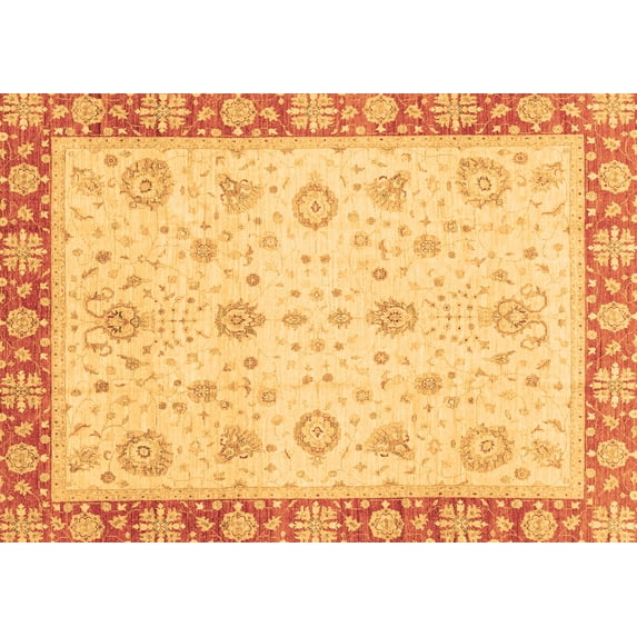 Ahgly Company Indoor Rectangle Abstract Brown Modern Area Rugs, 5' x 8'
